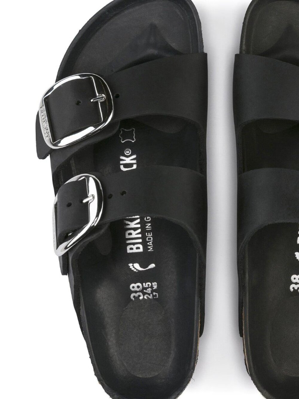 NWT Women's Birkenstock® Arizona black big-buckle sandals 41 - Picture 3 of 4